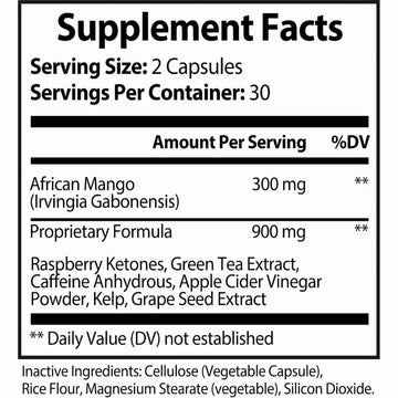 Nutra Moment | African Mango Ultra | Supplement Facts | Ingredients