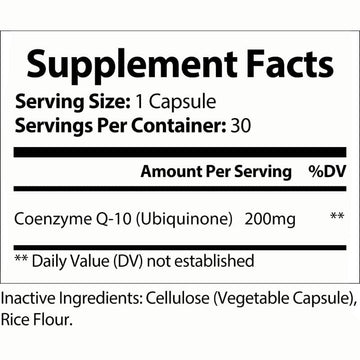Nutra Moment | CoQ10 | Supplement Facts | Ingredients