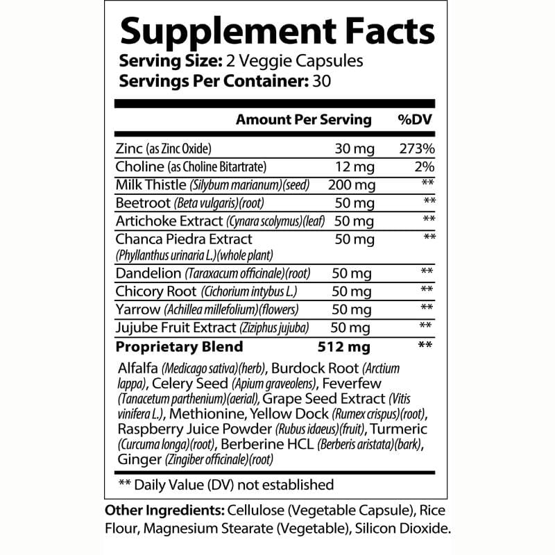 Nutra Moment | Liver Support | Supplement Facts | Ingredients
