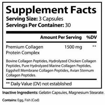 Nutra Moment | Premium Collagen Peptides | Supplement Facts | Ingredients