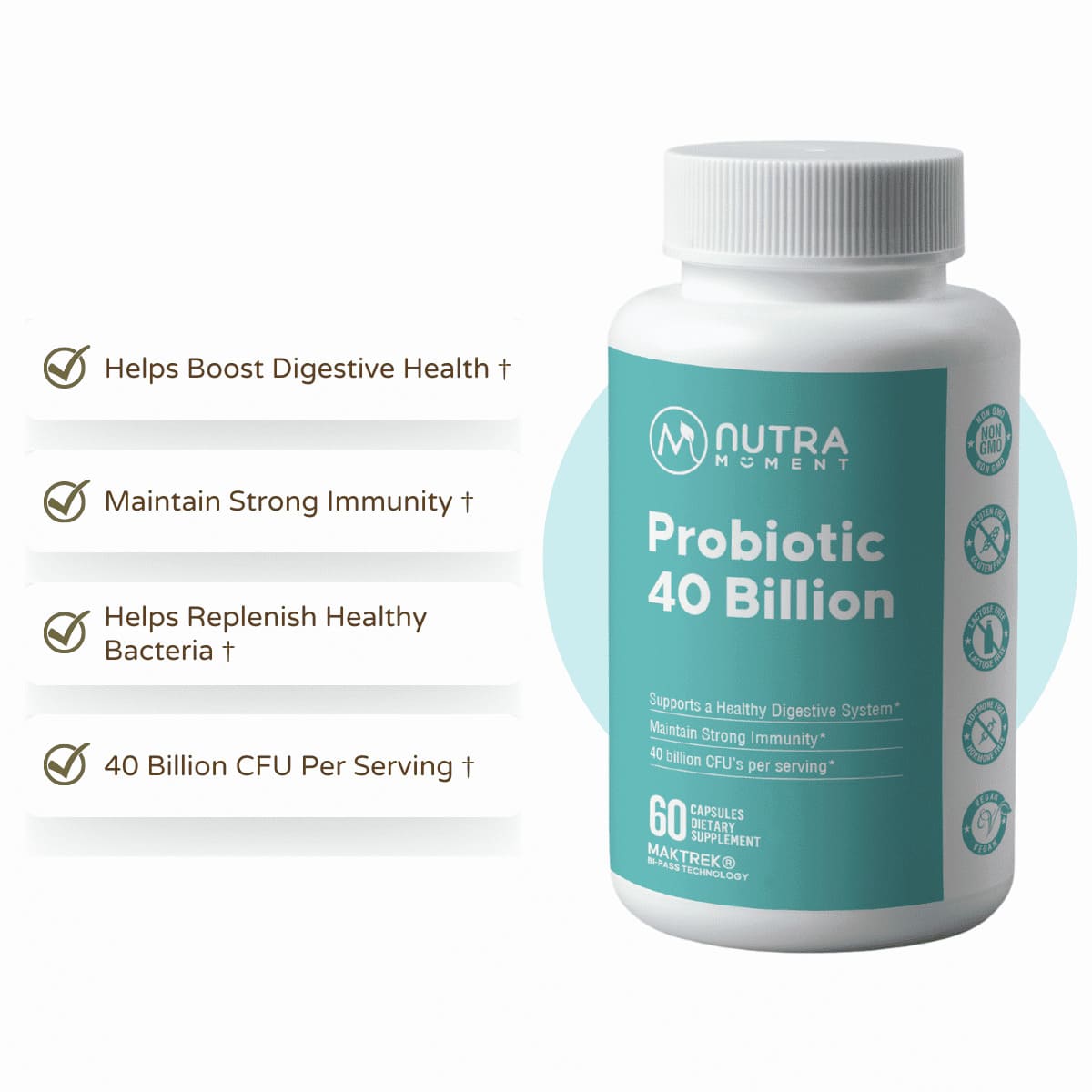 Nutra Moment | Probiotics 40 Billion CFU | Product Highlights & Benefits