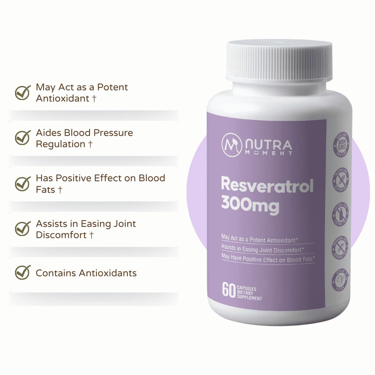 Nutra Moment | Resveratrol 300mg | Product Highlights & Benefits
