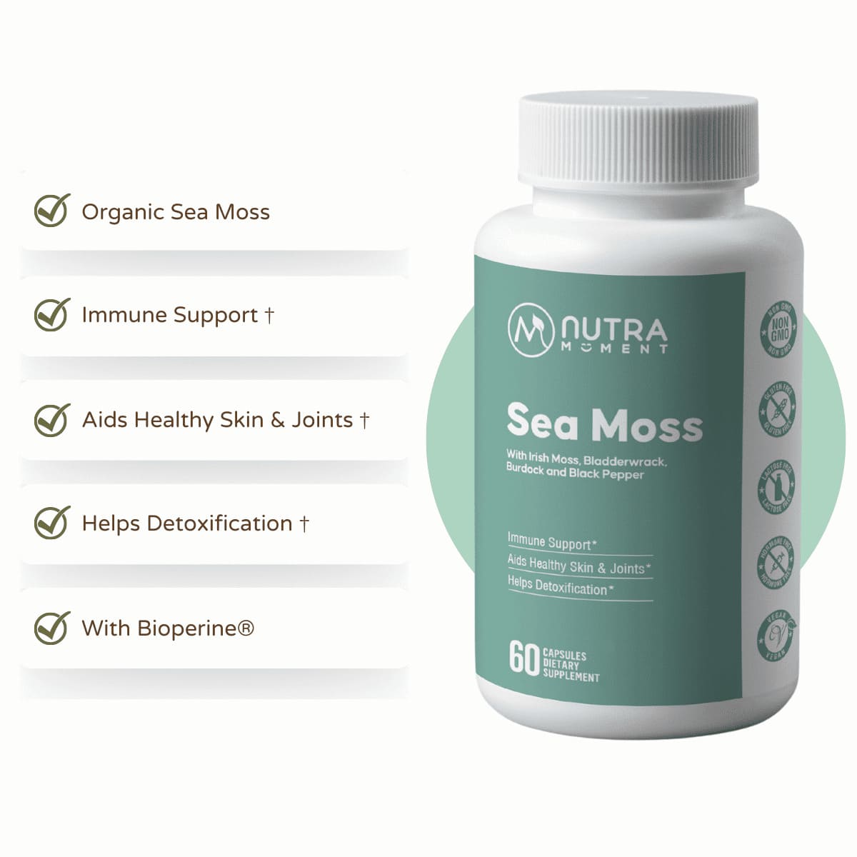 Nutra Moment | Organic Sea Moss | Product Highlights & Benefits
